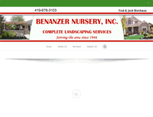 Tablet Screenshot of benanzernursery.com